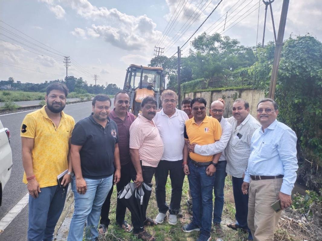 High drain cleaning drive by JCB during monsoon